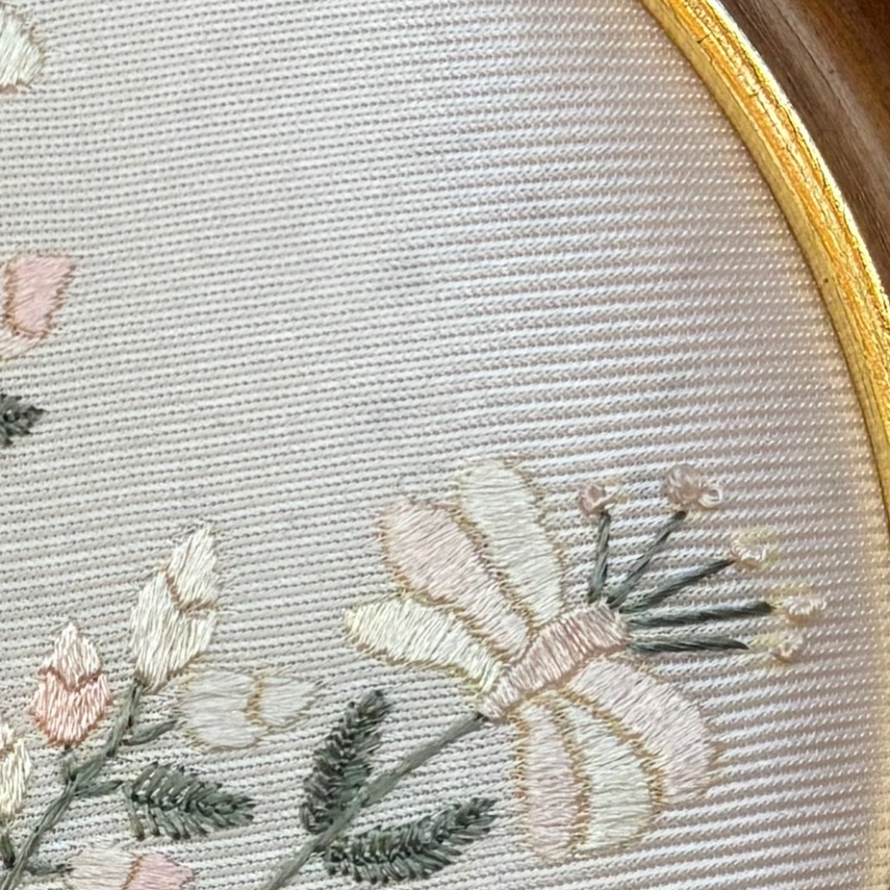 Floral Hand Stitching in Wooden Frame - Picture 7 of 7